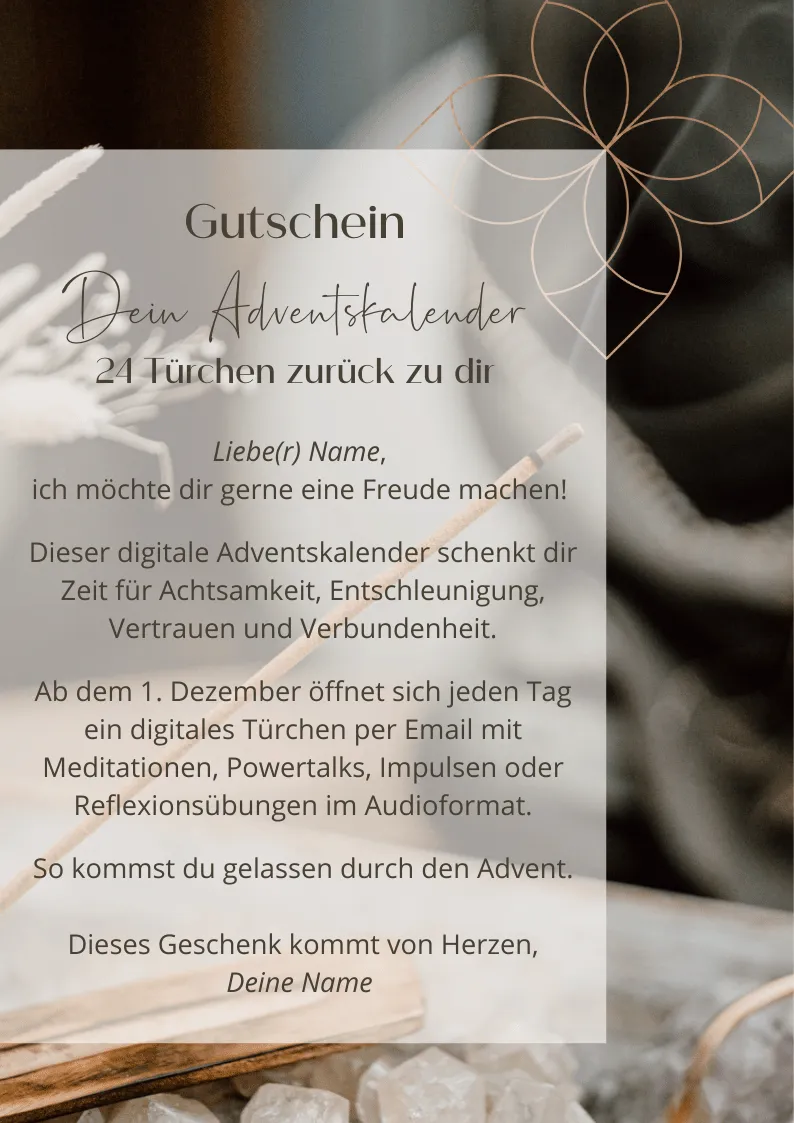 Gutschein spiritueller Adventskalender
